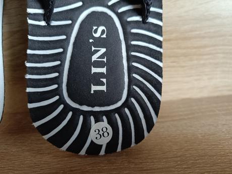 Černobílé žabky lins vel.38, 38