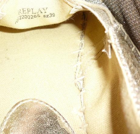 Zlaté dámské espadrilky replay, replay,39
