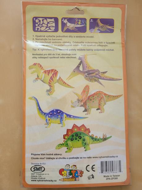 3d dřevěná skládačka dinosaura,