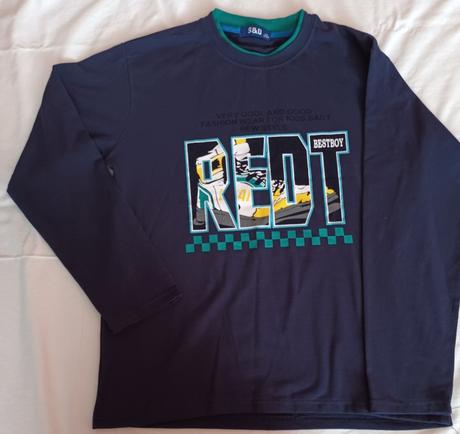 Chlapecké triko dlouhý rukáv modré s&d, 152