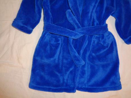 Luxusní modrý měkkoučký mikroflízový župan, primark,98