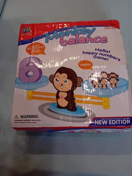 Vzdělávací hra-váha s čísly - opice,