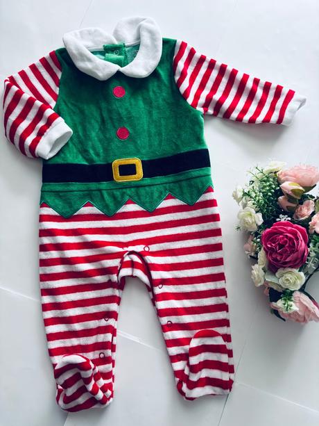 Overálek vánoční skřítek elf - v.6/9 měs., 74