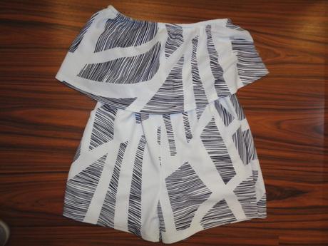 Luxusní samodržící bíločerný letní overal, m