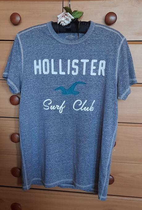 Hollister šedé melírové tričko, hollister,s