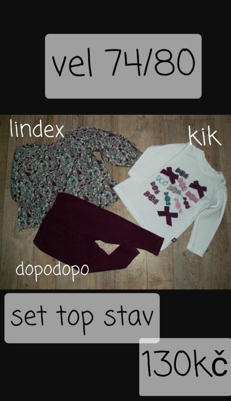 Komplet vel 74/80, lindex,74