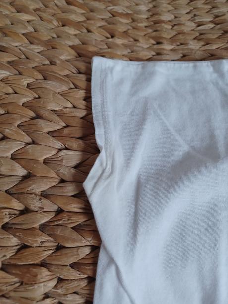 Bílé tričko s jednorožcem + kruhový šátek s jednor, topolino,128