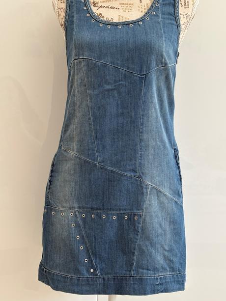 Džínové šaty ve světle modré barvě s mango jeans, mango,s