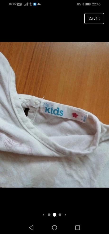 Dětské tričko s motýlky, m&co kids, 110