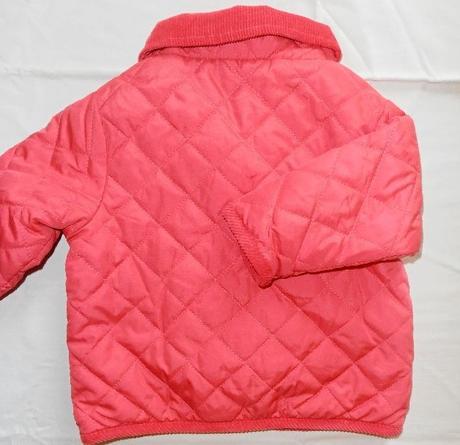 E180. hezká lososová,podšitá (fleec) bundička 6-12, early days,74