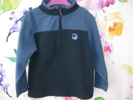 Chlapecká modrá fleecová mikina, 116