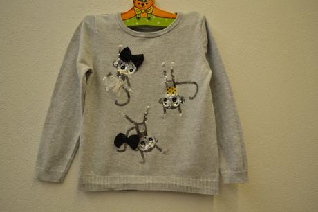 Svetřík zn. h&m opičky, h&m,98