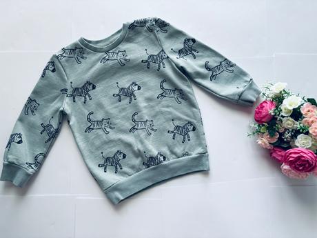 K1/ mikina se zvířátky - v.2/3 roky šedozelené bar, george,98