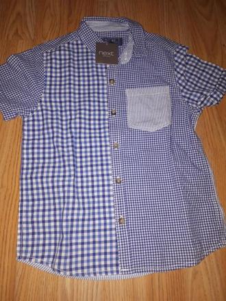 Modrá kostkovaná košile 110 next, next,110