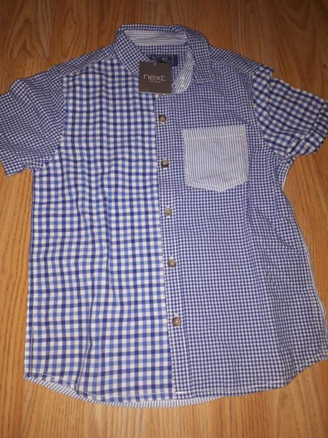 Modrá kostkovaná košile 110 next, next,110