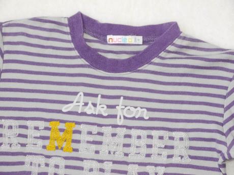 Bavlnene triko s dlouhym rukavem - fialovy prouzek, h&m,128