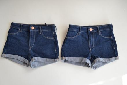 Džínové šortky 2ks, h&m,122