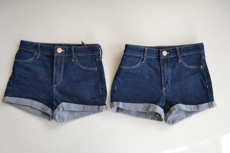 Džínové šortky 2ks, h&m,122