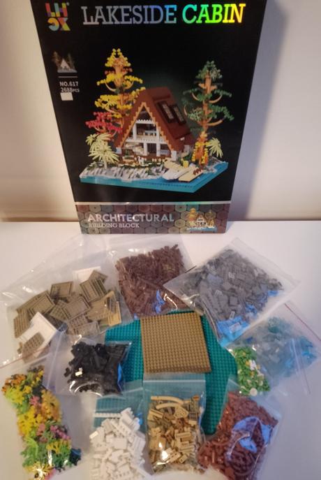 Stavebnice s chatkou u jezera, 2688 dílků, 