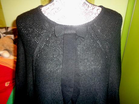 Super černé úpletové pončo, okay,m