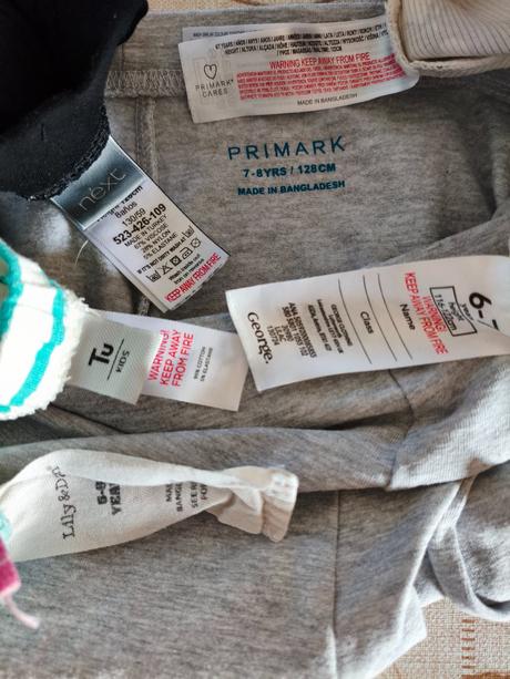 Legíny dívčí 6x vel.116/122-128, primark,116