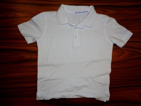 Bílé límečkové vroubkované tričko, 110