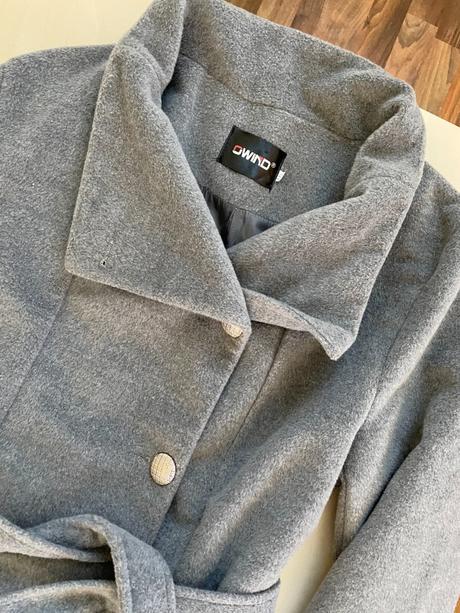 Teplý šedý kabátek, vel xxl ale spíše m/l, owind, l