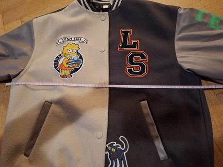 Baseballová simpsons bunda street bunda vel. xxs, h&m,xs