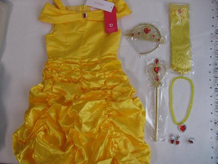 Kostým na karneval-7dílný, princezna bella, 