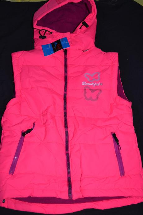 Kvalitní šusťáková vesta kugo,s fleece,5-8 let, kugo,116 / 122 / 128 / 134