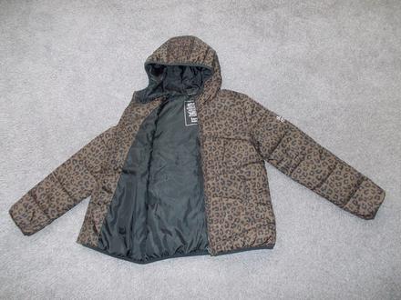 Zimní prošívaná bunda hnědo-černá, vel.158, c&a,158