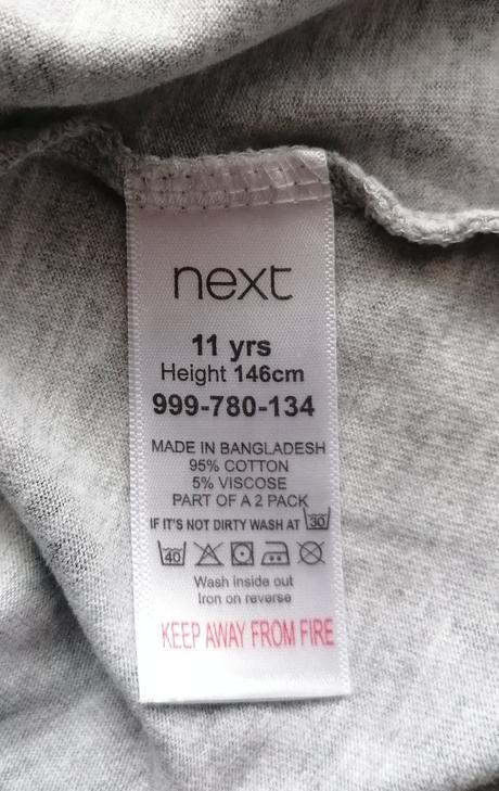 Šedé tričko next vel 146, next,146