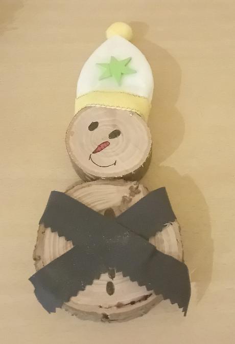 Dřevěný sněhulák,