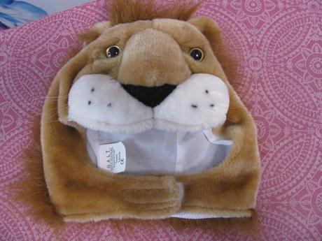 Kostým na karneval-krásná plyšová hlava lva, 