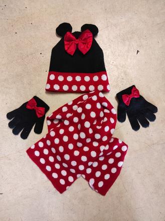 N1722/31   čepice + rukavice + šála minie vel. 92, 92