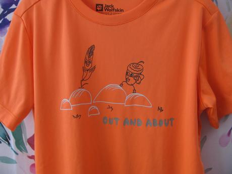 Krásné elastické lososové tričko jack wolfskin, jack wolfskin,140