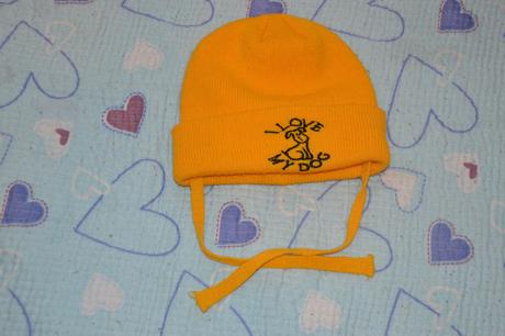 Žlutá zimní čepice čepička, 86