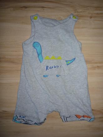 Kraťasový overal s dinosaurem, mothercare,68