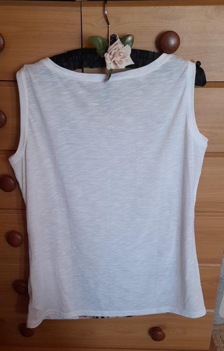 Zebra bílý letní top maxi blue, 42