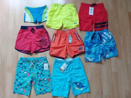 Nové a min. nošené chlapecké plavky, 128, 1x 134, c&a,128