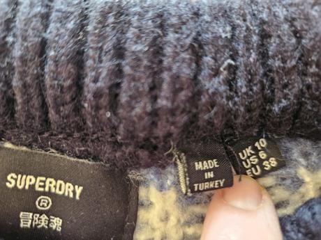Teplý svetr super dry, superdry,m