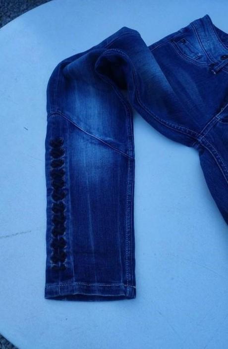 Džíny se šněrováním - vel.l-max.xl, terranova,l