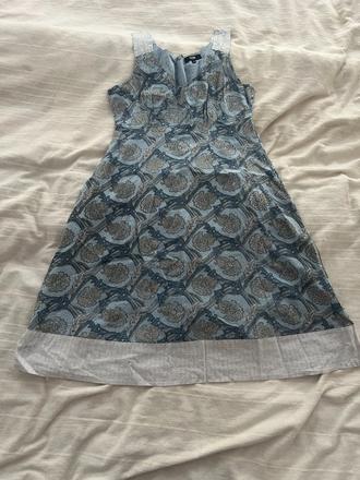 Bavlněné šaty na ramínka s ornamenty vel. 36/s-m, 36