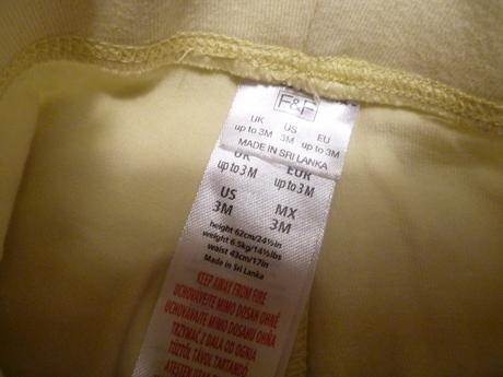 Žluté legíny s mašličkami, f&f,62