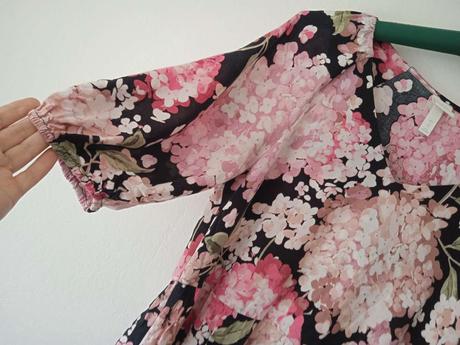Dámské letní šaty květované midi h&m s m 36 38, h&m,s