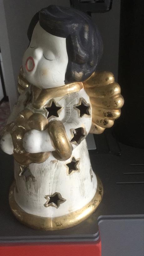 Velký keramický anděl na svíčku, 