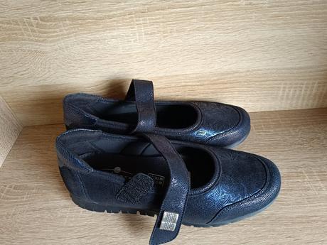 Černé lesklé baleríny vel 37, 37