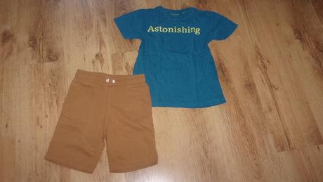 Kraťasy zn. h&m, tričko reserved, vel. 134, h&m,134