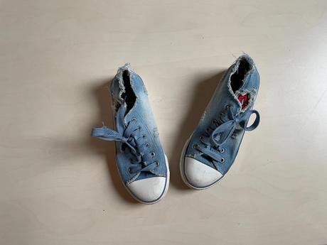 Džínové tenisky, dřené a rty, vel 36, fashion, 36