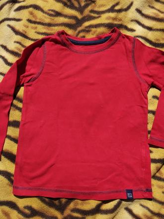 Červené tričko s dlouhým rukávem, lupilu,98